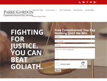 Tablet Screenshot of parkegordon.com